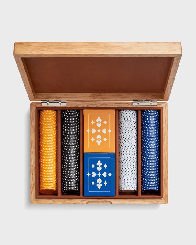 Lacquered Wood Poker Set